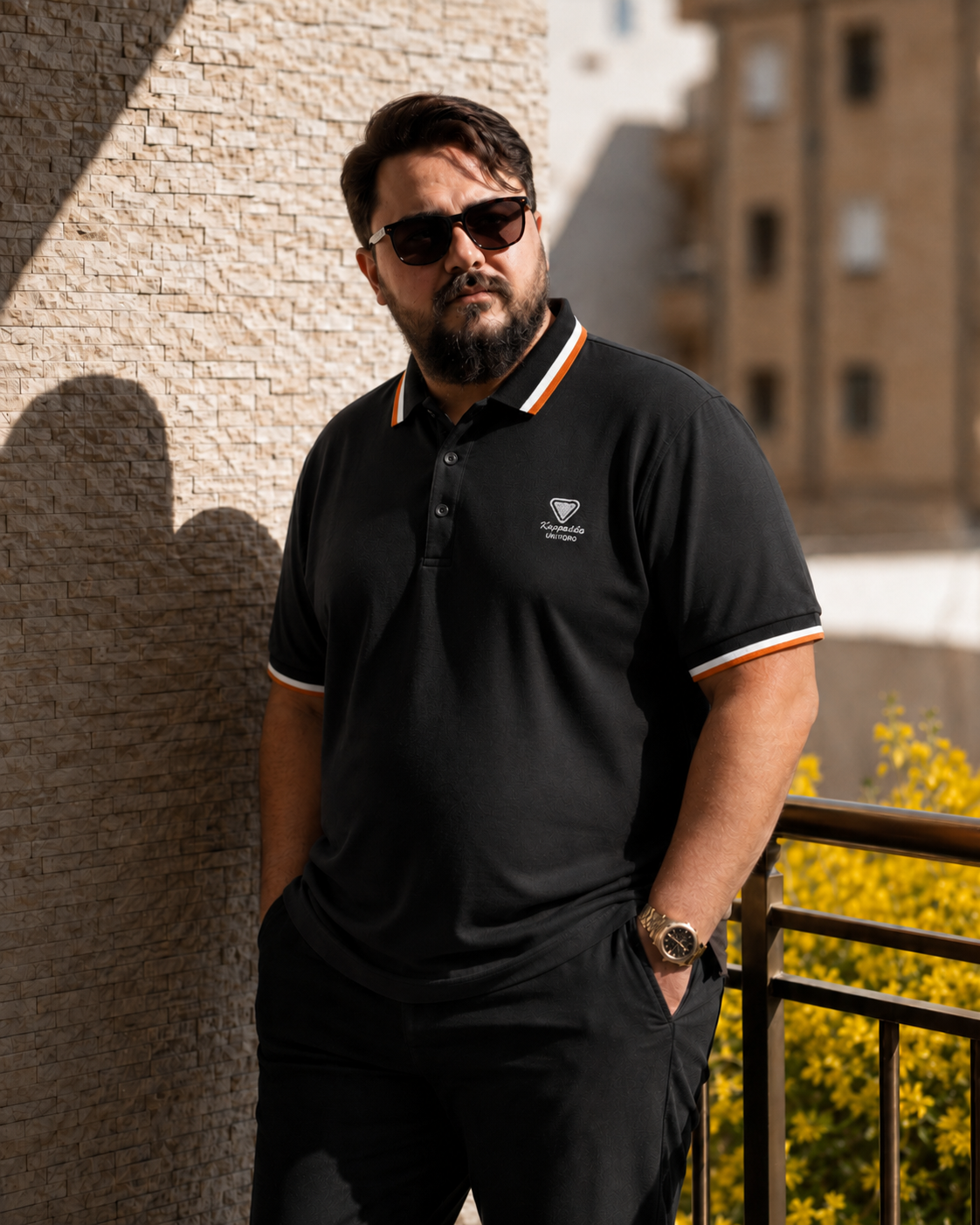 Black Drb Polo T-Shirt |Plus