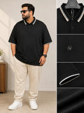 Black Hsl Polo T-Shirt |Plus