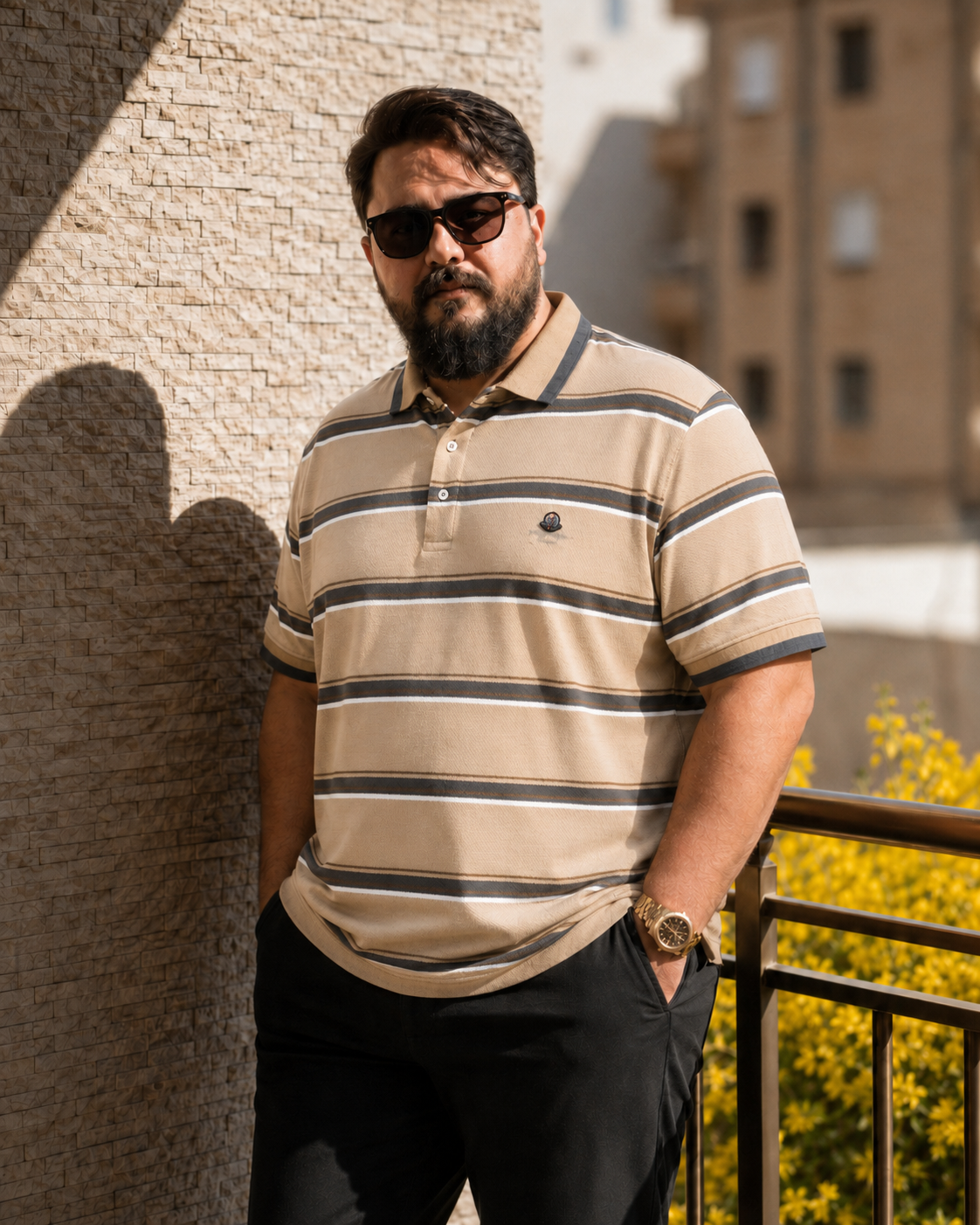 Cream Contrast Polo T-Shirt |CNH