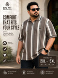 Gray Contrast Cnx Polo T-Shirt |Plus