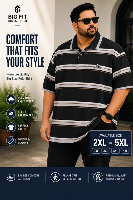 Black Contrast Polo T-Shirt |CNH