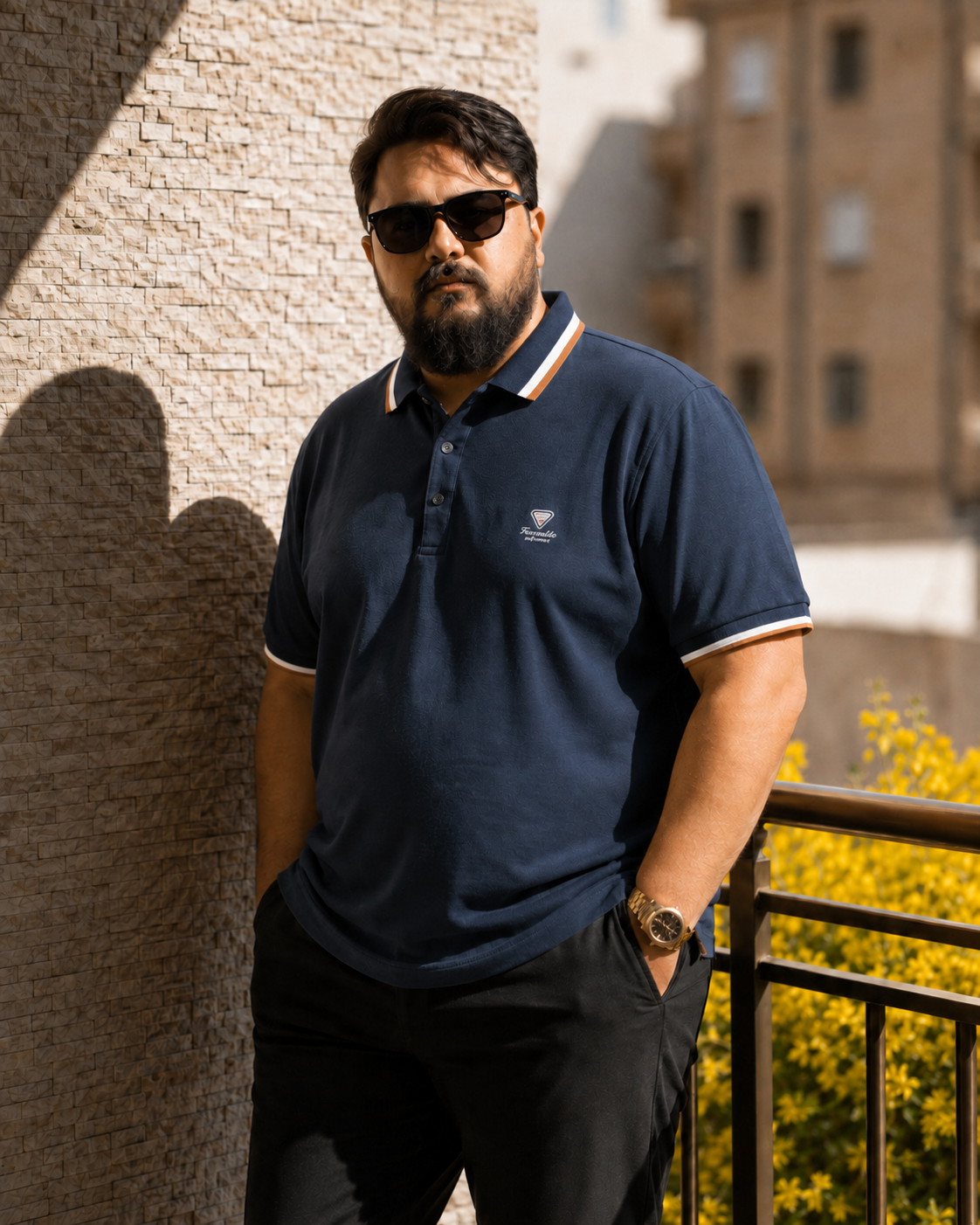 Nevy Blue Drb Polo T-Shirt |Plus
