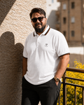 White Drb Polo T-Shirt |Plus