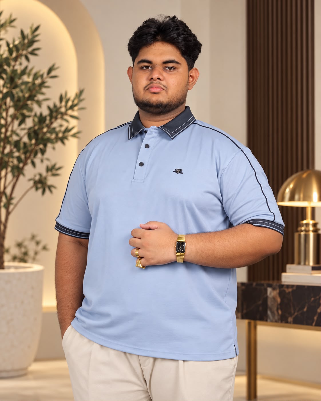 Sky Colour Polo T-Shirt |BRM