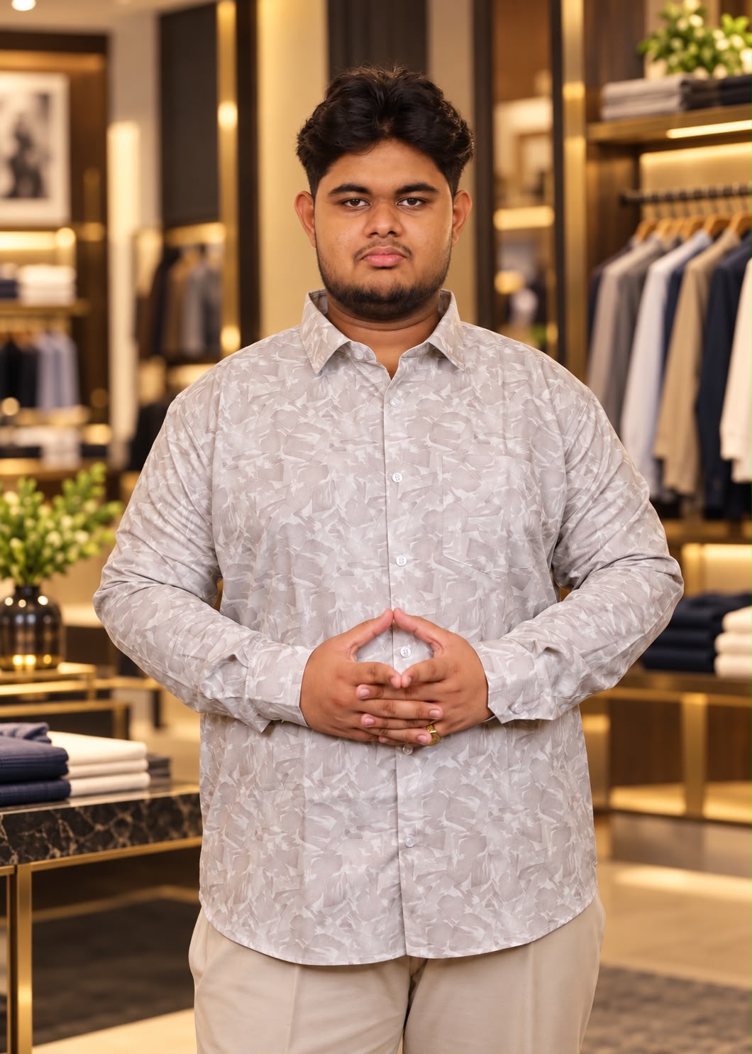 Light Pink Colour Printed Shirt |PPS