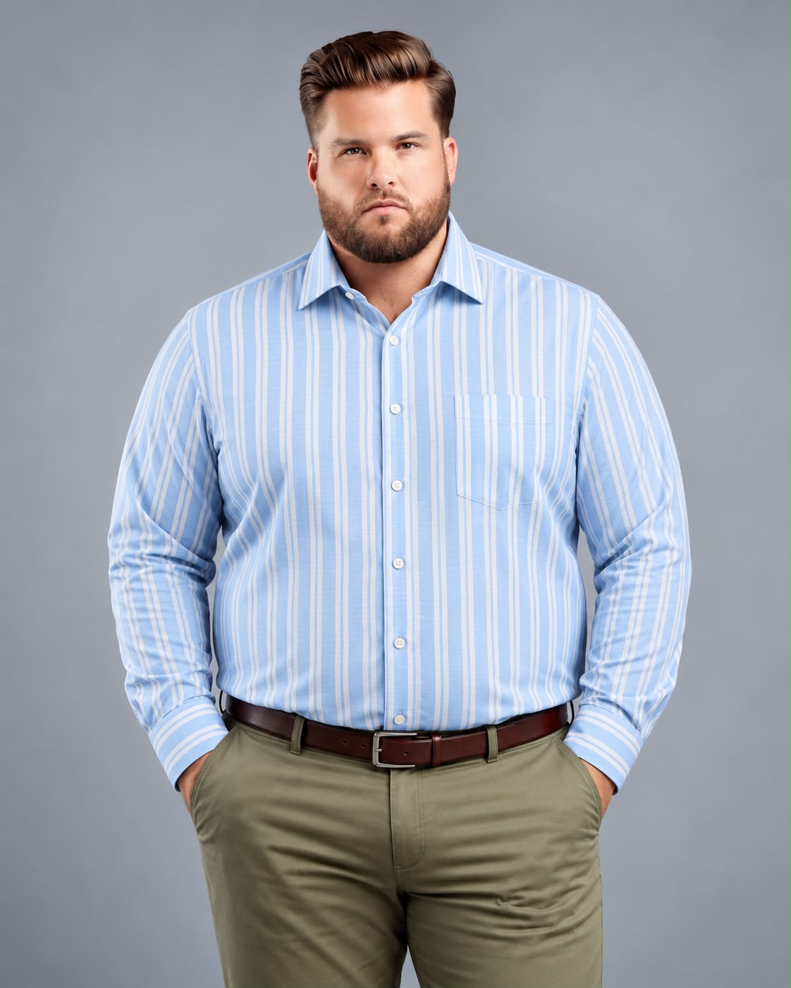 Sky Blue Stripe Shirt-PCS