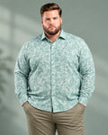 Mint Colour Printed Shirt-PPS