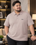 Purple Stripe Polo T-Shirt |THF
