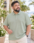 Mint Stripe Polo T-Shirt |THF